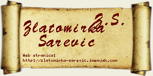 Zlatomirka Sarević vizit kartica